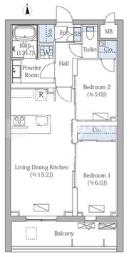モクシオンプレミアム四谷大京町 101 間取り図
