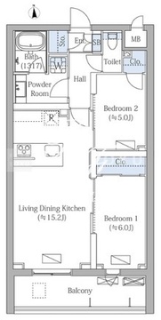 モクシオンプレミアム四谷大京町 103 間取り図