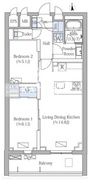 モクシオンプレミアム四谷大京町 202 間取り図