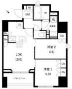 タスキプライムテラス本蓮沼 1002 間取り図