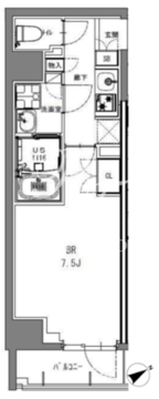 エスレジデンス日本橋馬喰町 501 間取り図