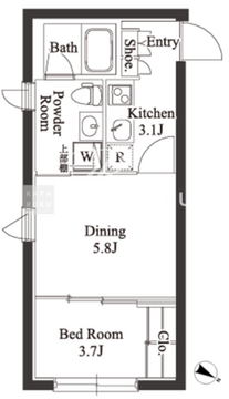 CLK東十条 301 間取り図