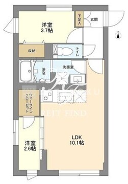 ウェルスクエア中野坂上2 301 間取り図