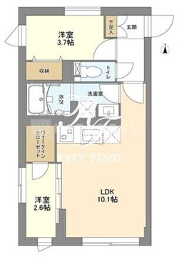 ウェルスクエア中野坂上2 401 間取り図