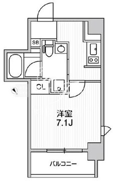 ライトハウス元浅草 201 間取り図