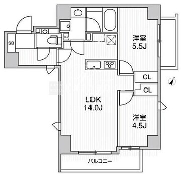 ライトハウス元浅草 502 間取り図