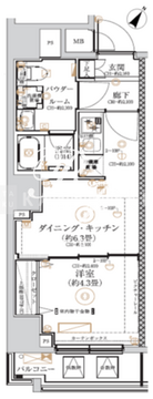 ガリシア森下6 401 間取り図