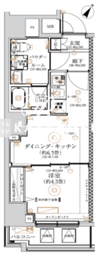 ガリシア森下6 1101 間取り図