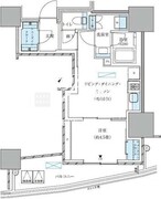 パークアクシス五反田スカイタワー 1405 間取り図
