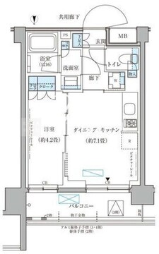 パークアクシス文京本郷 424 間取り図