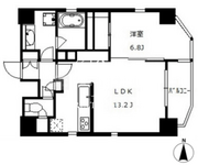 ディアコート麻布 501 間取り図