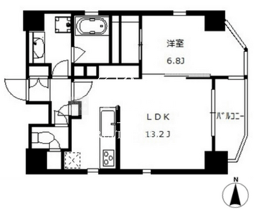 ディアコート麻布 501 間取り図