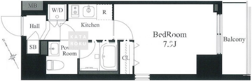 ラティエラ秋葉原 1301 間取り図