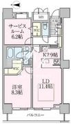ロイヤルパークスタワー南千住 3003 間取り図