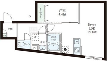 レピュア小石川レジデンス2 301 間取り図