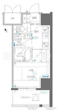 アルファレジデンシア南千住 808 間取り図