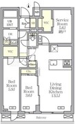 アジールコート都立大学 307 間取り図