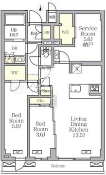 アジールコート都立大学 307 間取り図