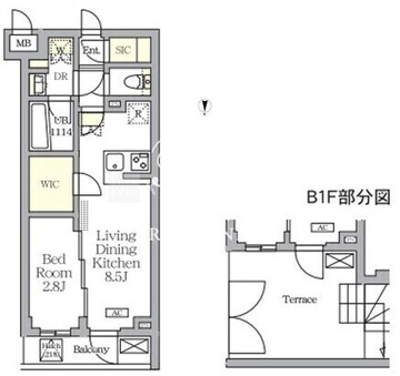 アジールコート都立大学 313 間取り図