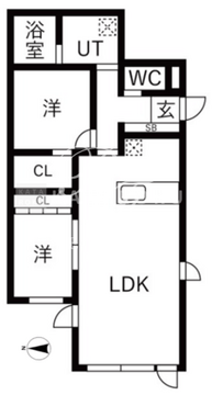 シエル中野坂上 302 間取り図