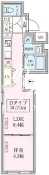 スカイコートリュクス品川大崎 303 間取り図