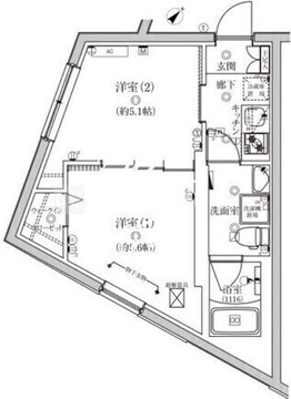 ベルシードステアー武蔵小山 201 間取り図