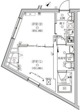 ベルシードステアー武蔵小山 401 間取り図