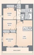 スプランディッド上野ノース 402 間取り図