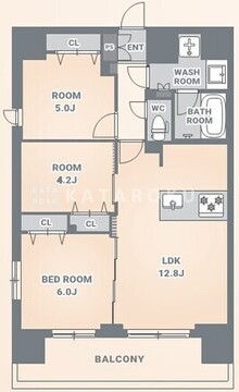 スプランディッド上野ノース 602 間取り図