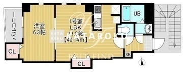 アクシス東浅草 701 間取り図