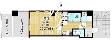 アクシス東浅草 801 間取り図