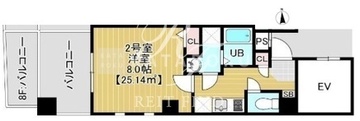 アクシス東浅草 802 間取り図