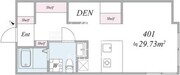 ザ・トリアス戸越銀座 401 間取り図