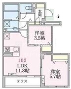 アローマ王子本町 102 間取り図