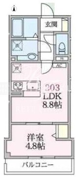 アローマ王子本町 203 間取り図