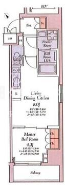 HAYANO Residence 大塚 301 間取り図