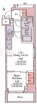 HAYANO Residence 大塚 401 間取り図