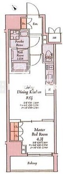 HAYANO Residence 大塚 1402 間取り図