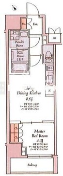 HAYANO Residence 大塚 1502 間取り図