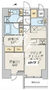 クレストコート北千住レジデンス 1001 間取り図