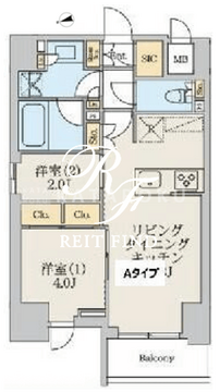 クレストコート北千住レジデンス 1001 間取り図