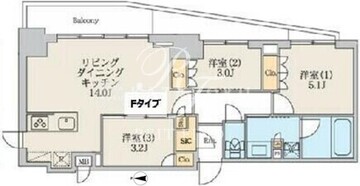 クレストコート北千住レジデンス 1103 間取り図