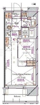 ブランシエスタ浅草蔵前 402 間取り図