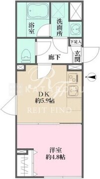 アトリオフラッツ自由が丘 103 間取り図