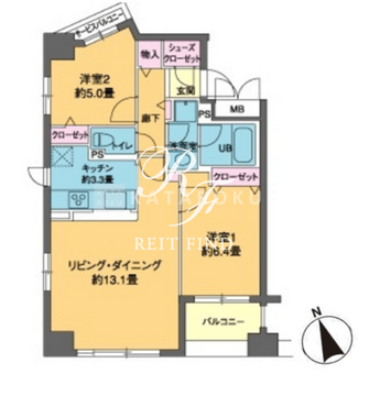 カスタリア茅場町 801 間取り図