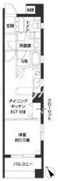 カスタリア新富町4 301 間取り図