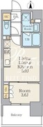 クレストコート王子 1102 間取り図
