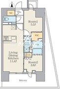 クレストコート王子 1204 間取り図