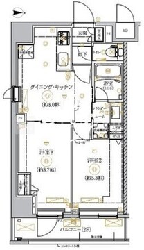 リルシア墨田八広 302 間取り図