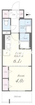 ルーツ両国東京 506 間取り図